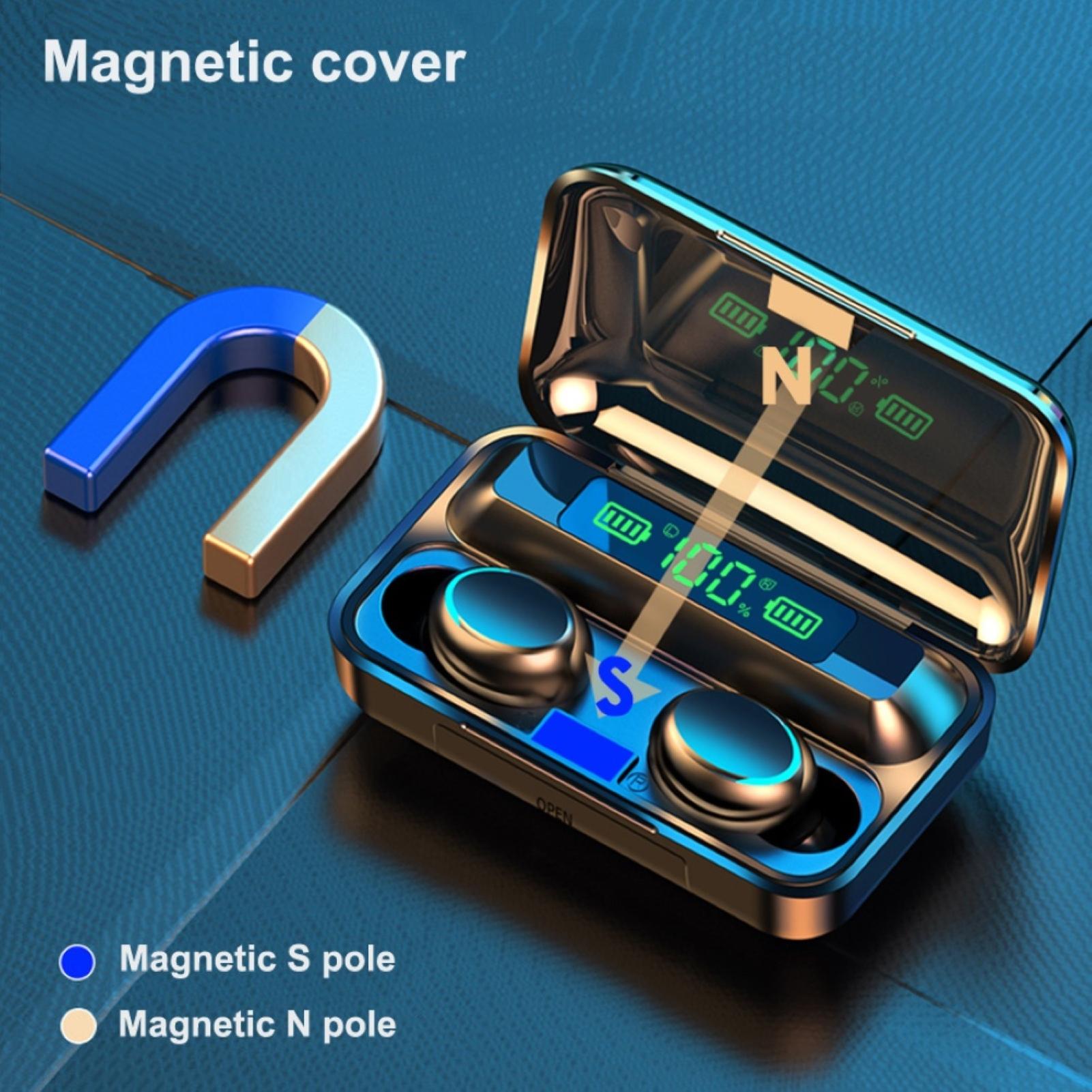 Mới TWS Bluetooth 5.0 Sạc Hộp Tai Nghe Không Dây 9D Stereo Thể Thao Chống Thấm Nước Tai Nghe Nhét Tai Tai Nghe Có Micro