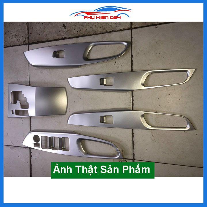 Ốp nội thất Vios 2019-2020-2021-2022 màu bạc sáng nhựa ABS bảo vệ chống trầy xước và làm đẹp xe