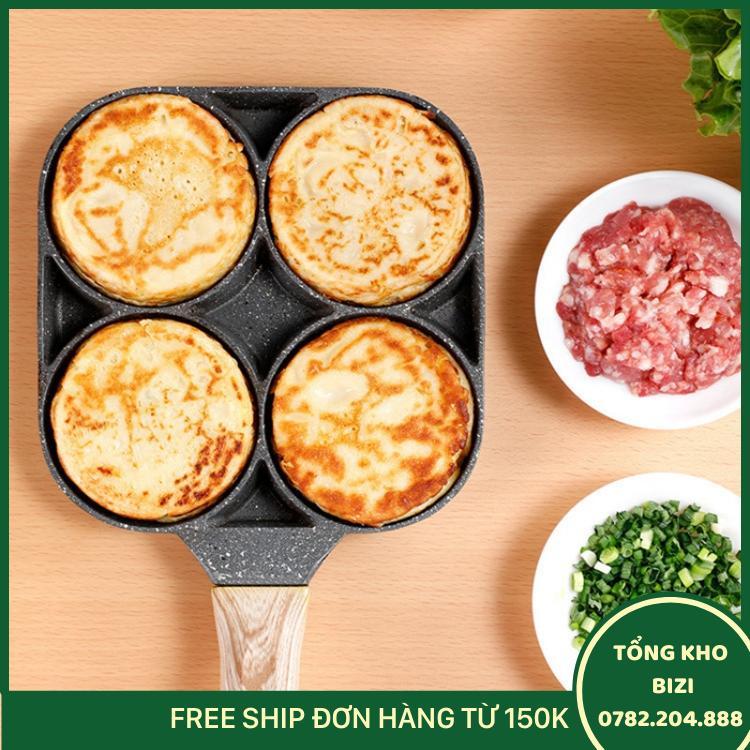 Chảo Chia 4 Ô, Chiên Rán Đa Năng - Free Ship Toàn Quốc