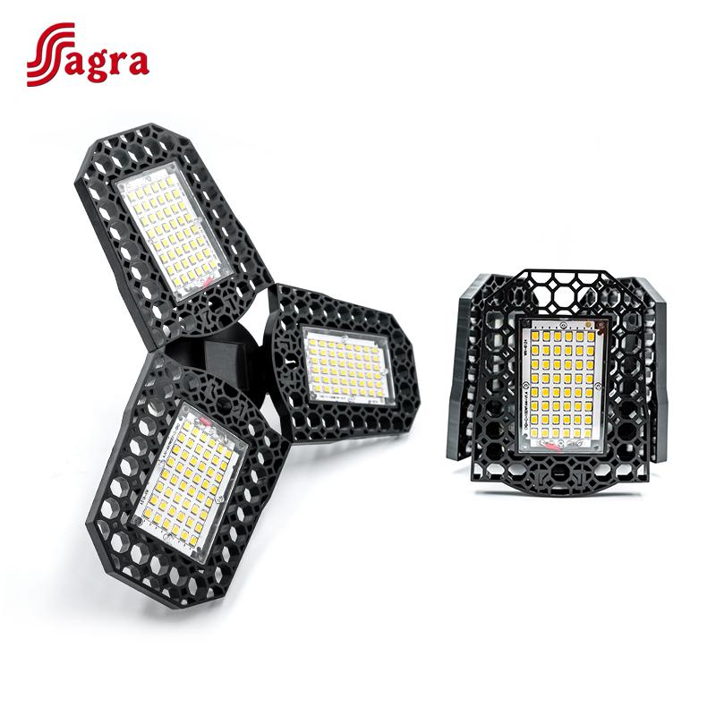 Đèn LED Nhà Để Xe 40W 60W 80W Có Thể Biến Dạng Ánh Sáng 110V 220V Siêu Sáng Chiếu Sáng Công Nghiệp Góc Điều Chỉnh bóng Đèn Cho Hội Thảo