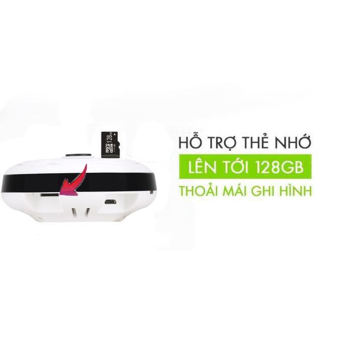 Camera quan sát toàn cảnh 360 độ Panorama NetCAM VH03, độ phân giải 2.0MP, kích thước 10x2cm - Hàng chính hãng