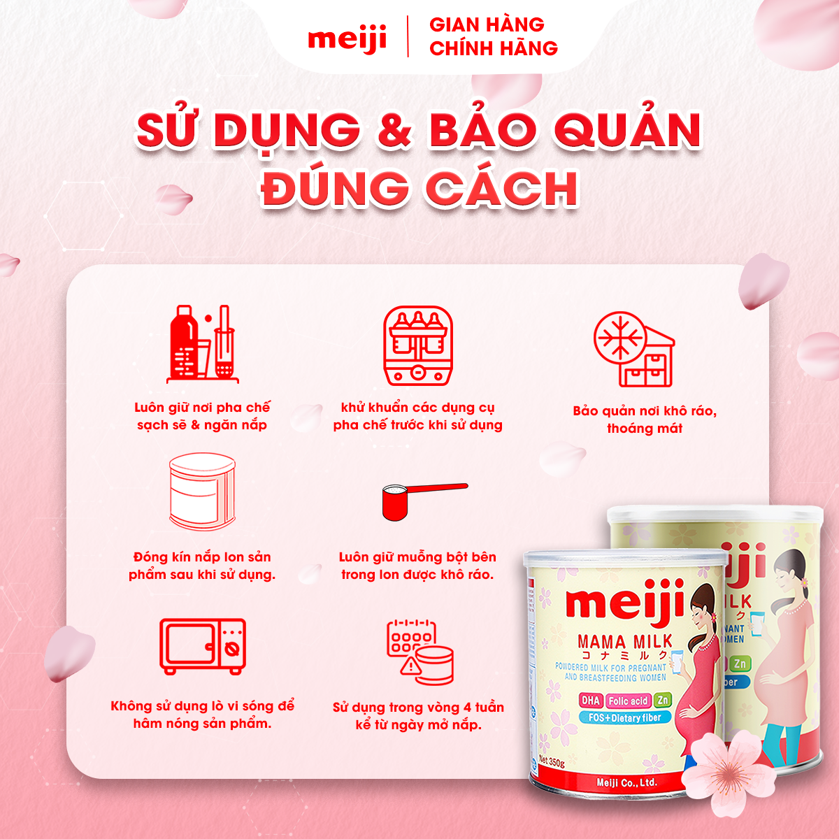 Thực Phẩm Bổ Sung Meiji Mama Milk - Nhập khẩu chính hãng (350g)