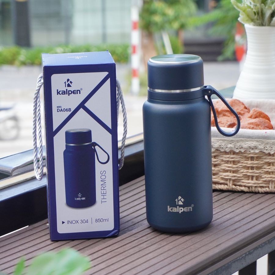 Bình giữ nhiệt inox 316 Kalpen DA06 dung tích 850ml có dây xách