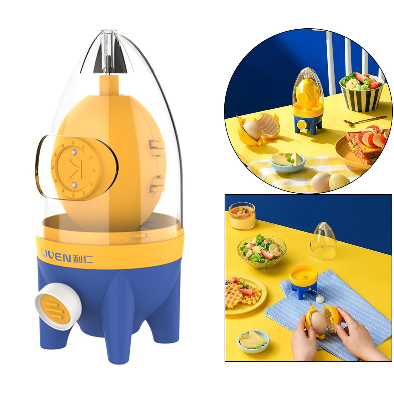 Egg Scrambler Shaker Hand Pull Type Manual Egg White Yolk Whisk Mixer with Pulling Rope
