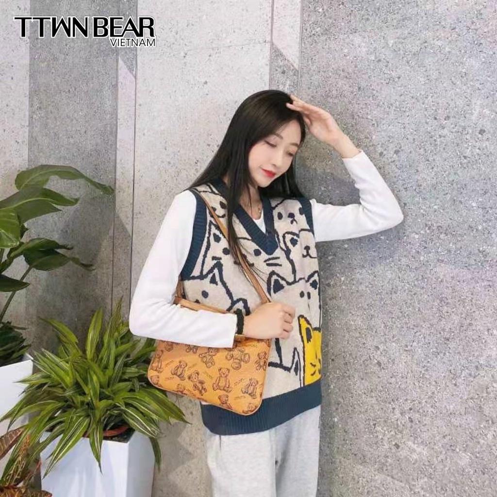 Túi tote da đeo chéo thời trang công sở kèm túi nhỏ xinh TTWN BEAR - TN2122