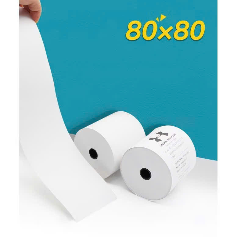 Giấy in nhiệt K80x80mm giấy in bill K80 giấy in hóa đơn 80x80mm giấy nhiệt 80x80 giấy tính tiền K80x80 thu ngân