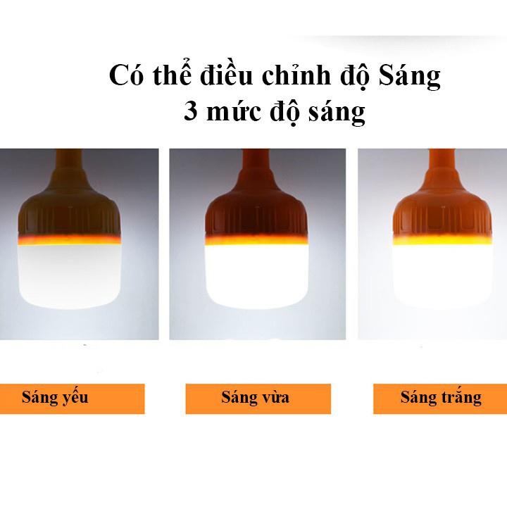 Bóng Đèn Tích Điện 6h - 8h Sạc Pin Đa Năng 100W - 150W Có Móc Treo Ko Cần Dây Điện