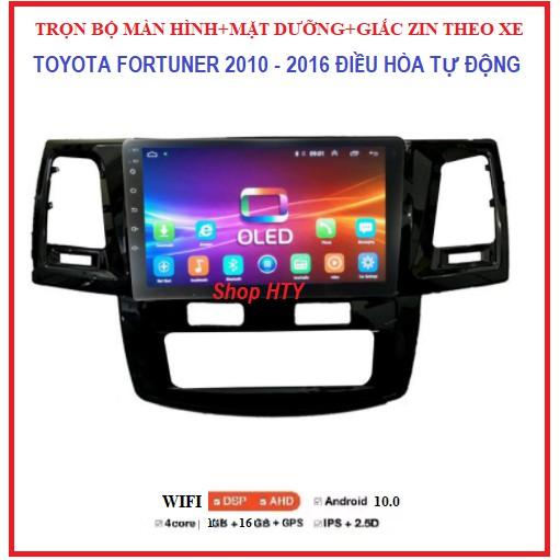 Màn hình DVD Androi cho xe ô tô TOYOTA FORTUNER điều hòa cơ 2010-2016 màn 9 inch đa chức năng cho xe hơi TẶNG MẶT DƯỠNG