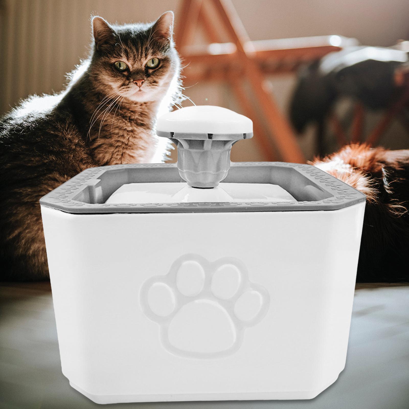 Cat Water Fountain, 1.5L Fountain Filtration Bowl Dispenser for Cats, Dogs