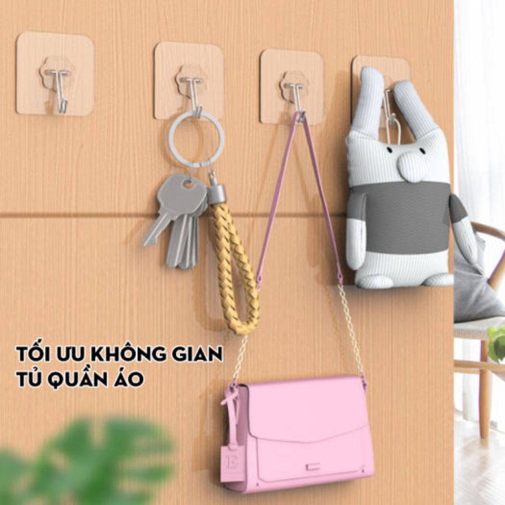 [QUÀ TẶNG ĐỘC QUYỀN] Móc dán tường trong suốt, tối ưu mọi không gian trong gia đình bạn