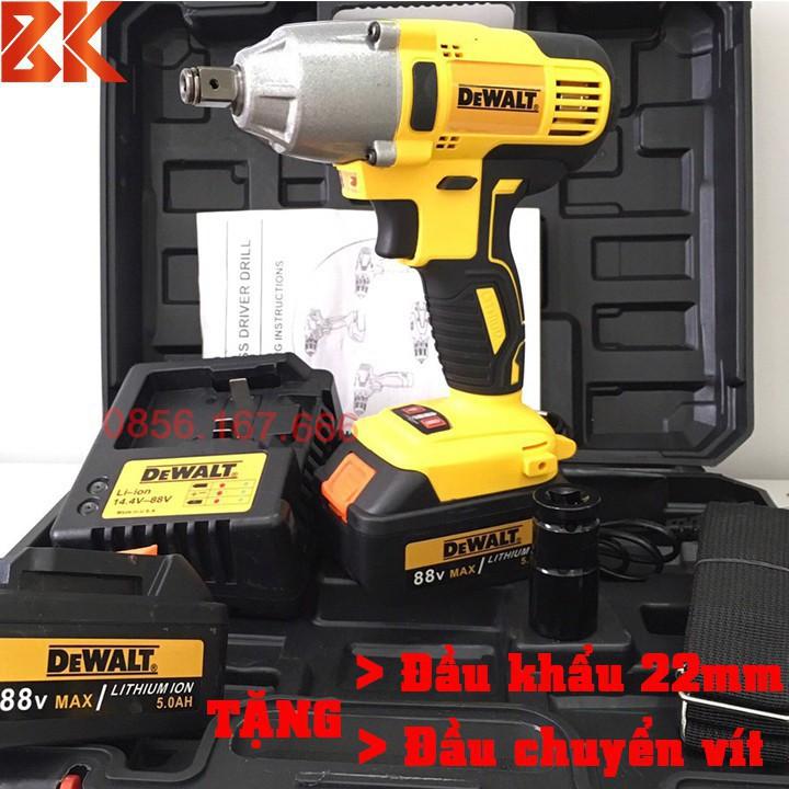 Máy siết bulong Dewalt 88V 320Nm ( TẶNG Đầu khẩu ) – Máy bắt vít, máy vặn vít Dewalt – Không chổi than