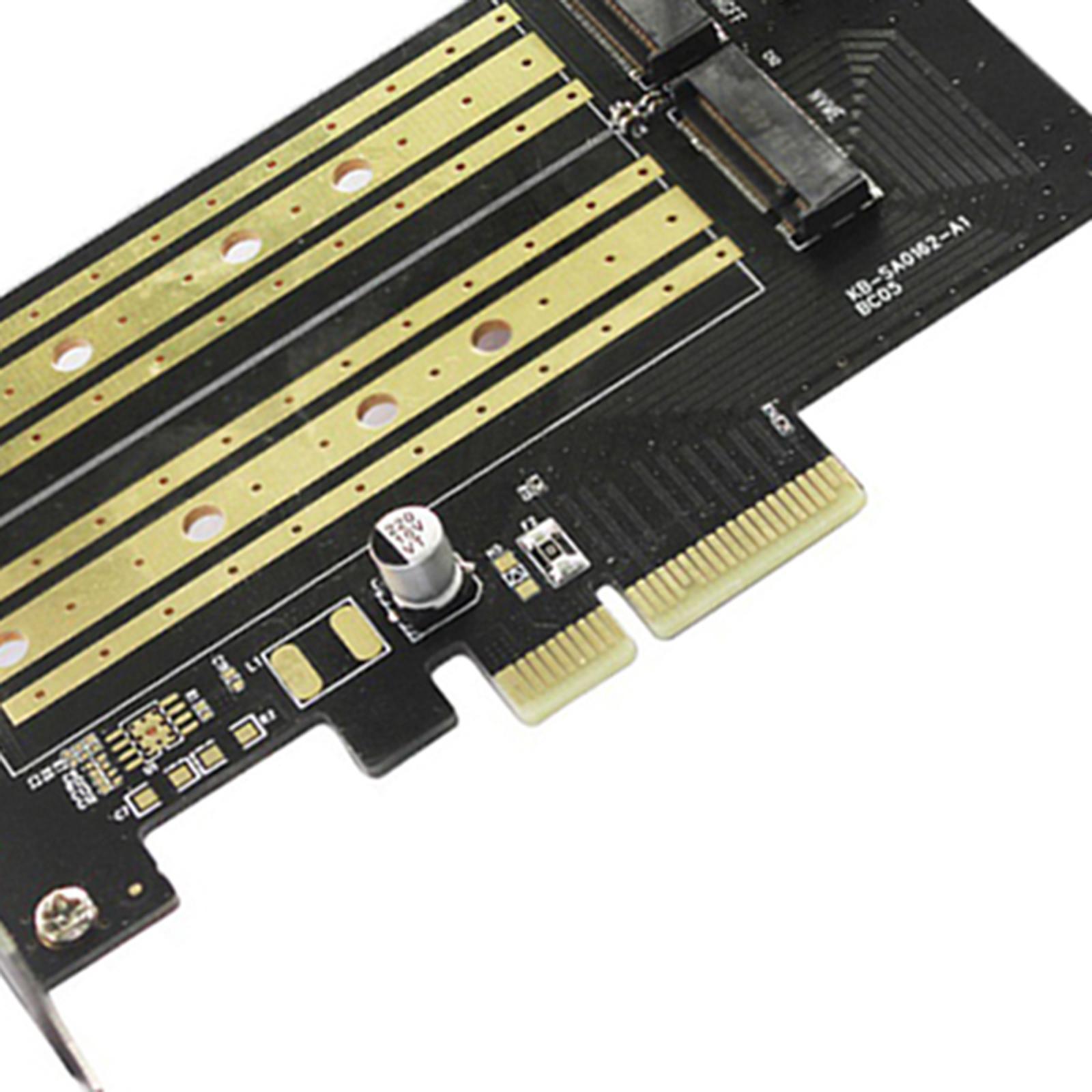 Durable PCIE to M2/M.2 Adapter 2280 2260 2242 for NVMe or SATA SSD Linux