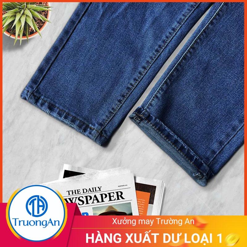 Quần Jean màu xanh phong cách thể thao, cao cấp, co giãn tốt