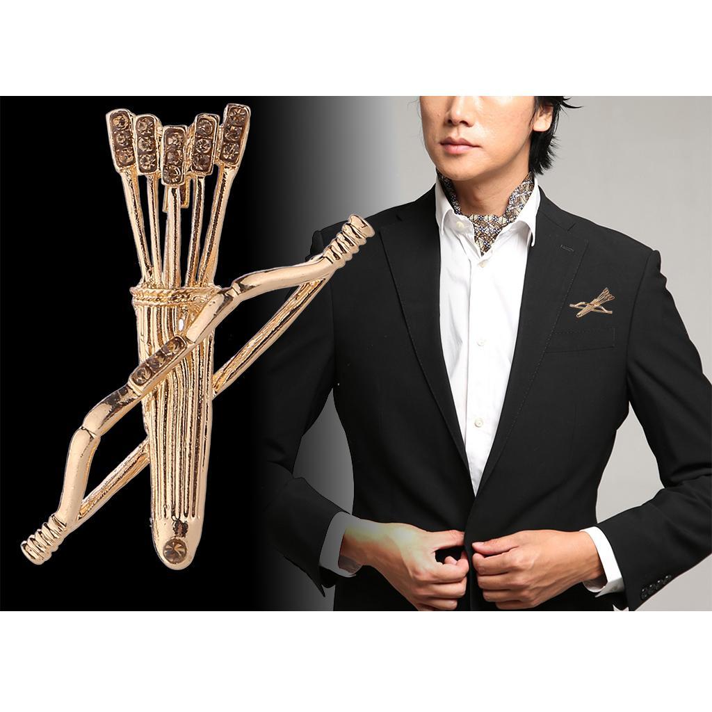 Creative Metal Bow and Brooches Clothes Lapel Pin Badge Collar Clips