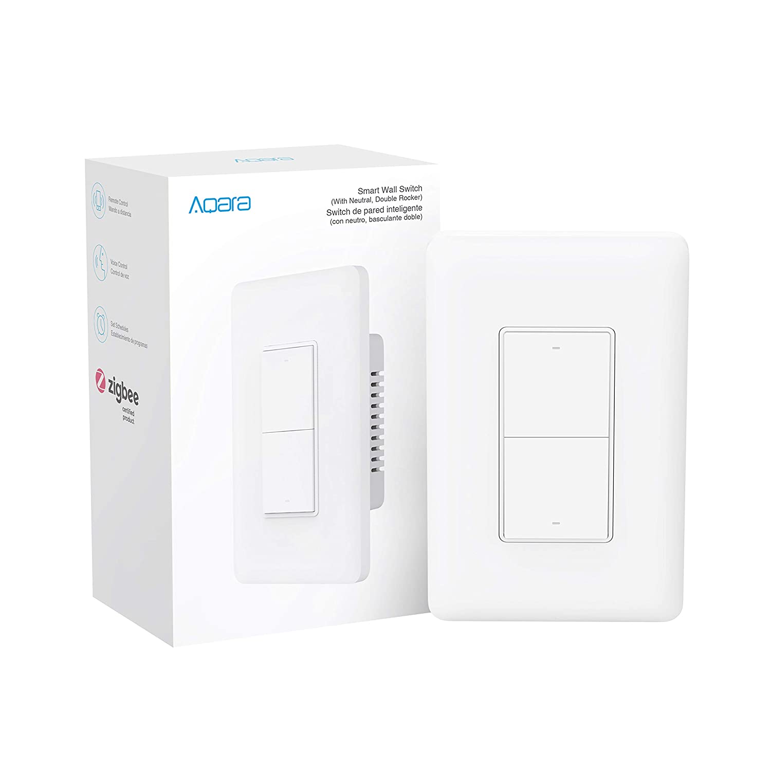 Công tắc chữ nhật gắn tường thông minh Aqara Smart Wall Switch chuẩn Mỹ - Có Dây Nguội