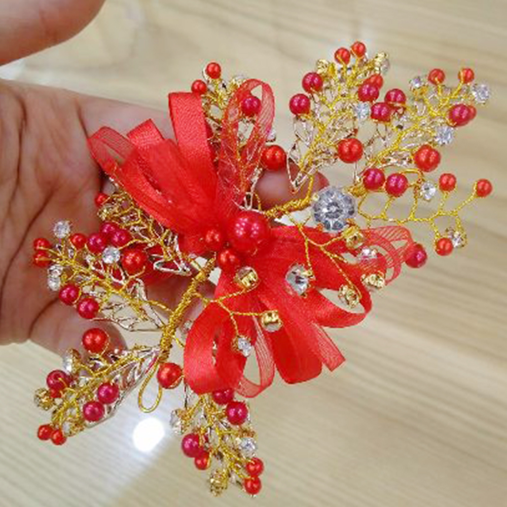 Hoa Cài Tóc Mỹ Ký Đính Hạt Cườm 110 Số 1, Thiết Kế Kiểu Cách, Hai Màu Sắc Nổi Bật Để Lựa Chọn, Tạo Điểm Nhấn Phong Cách Khi Làm Tóc, Dễ Kết Hợp Trang Phục Trong Sự Kiện Hoặc Đi Chụp Ảnh