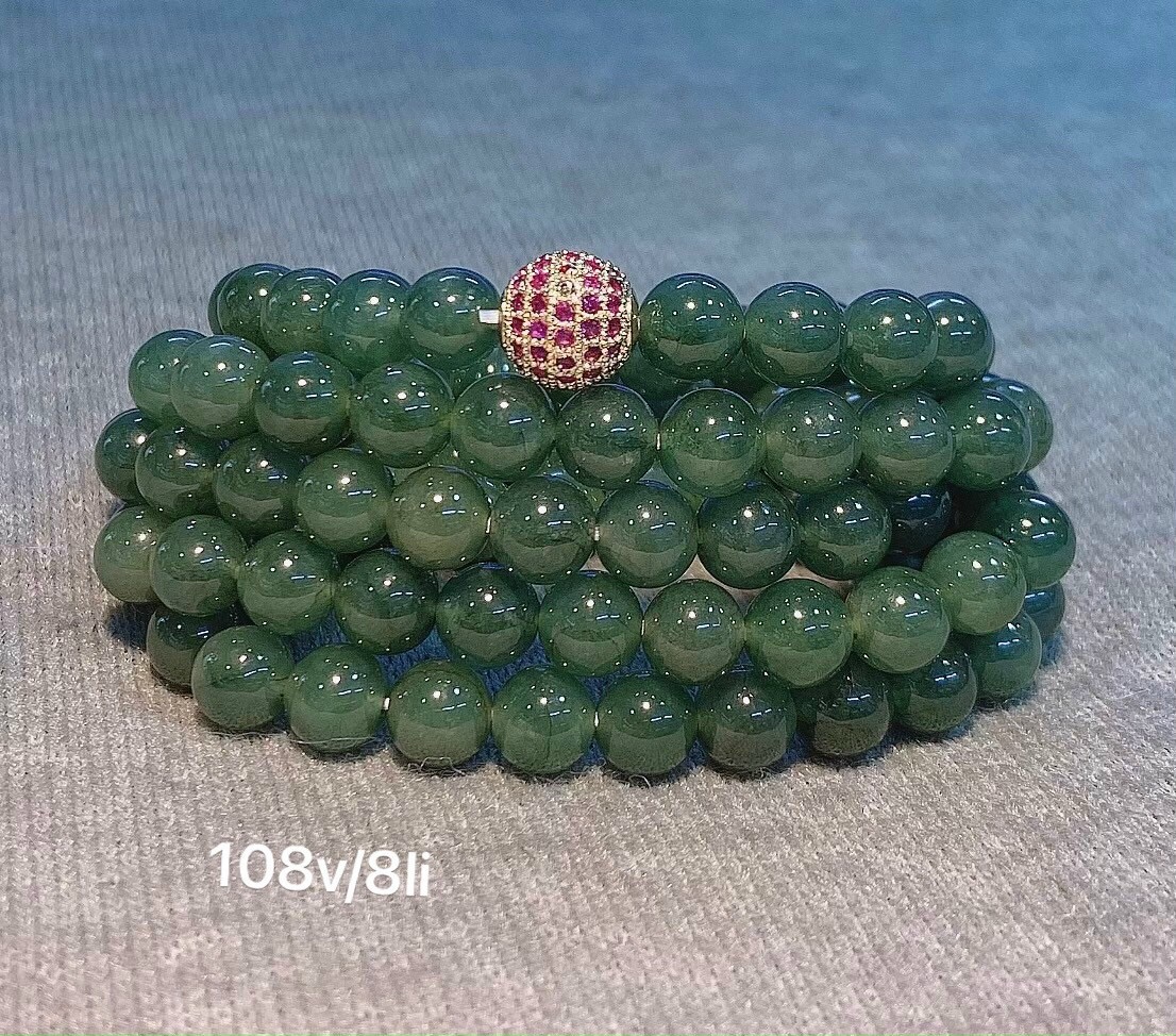 Vòng Ngọc 108 Hạt Jadeit Type A