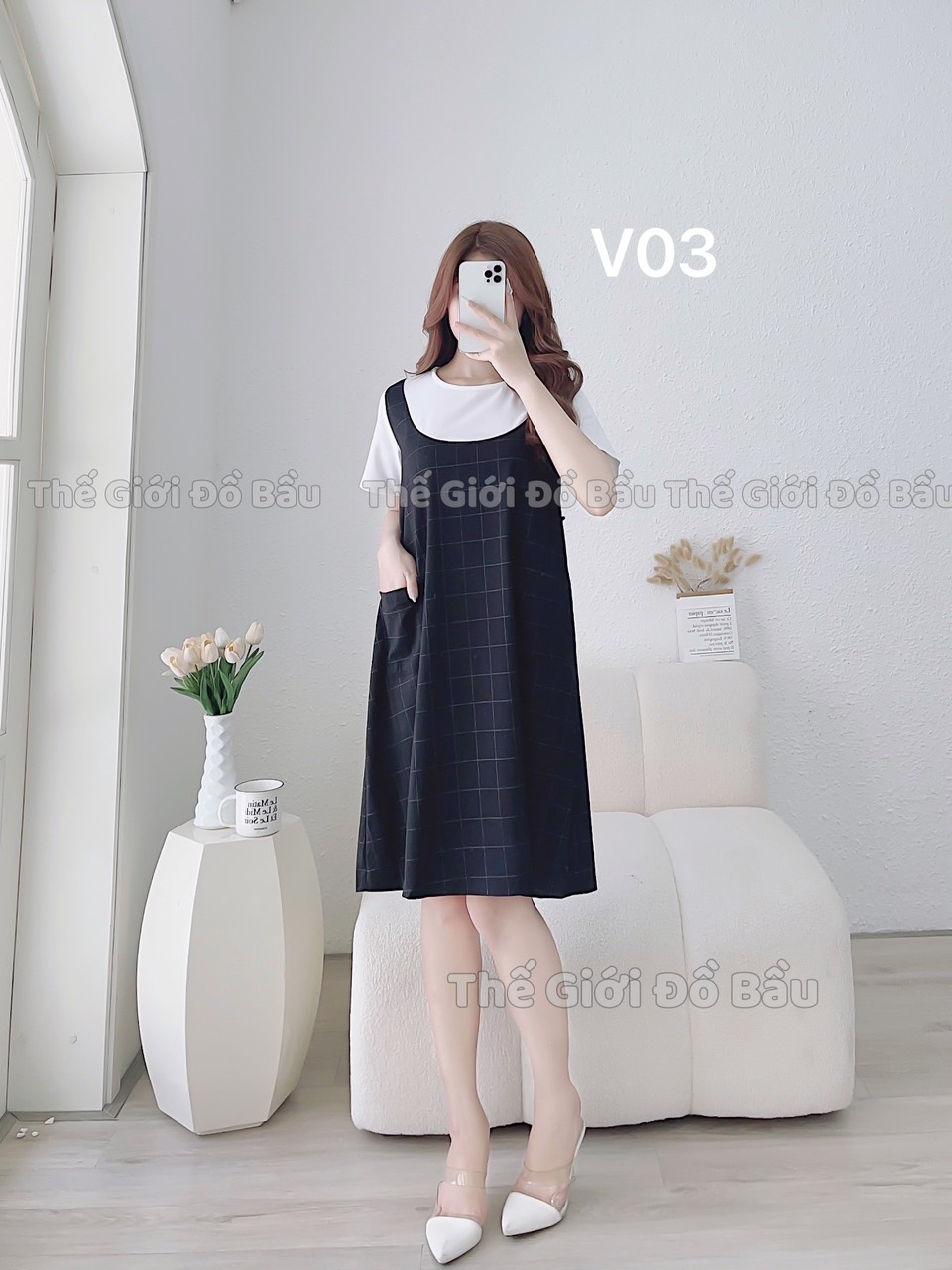 Váy bầu thiết kế v03 đủ size tới 130kg