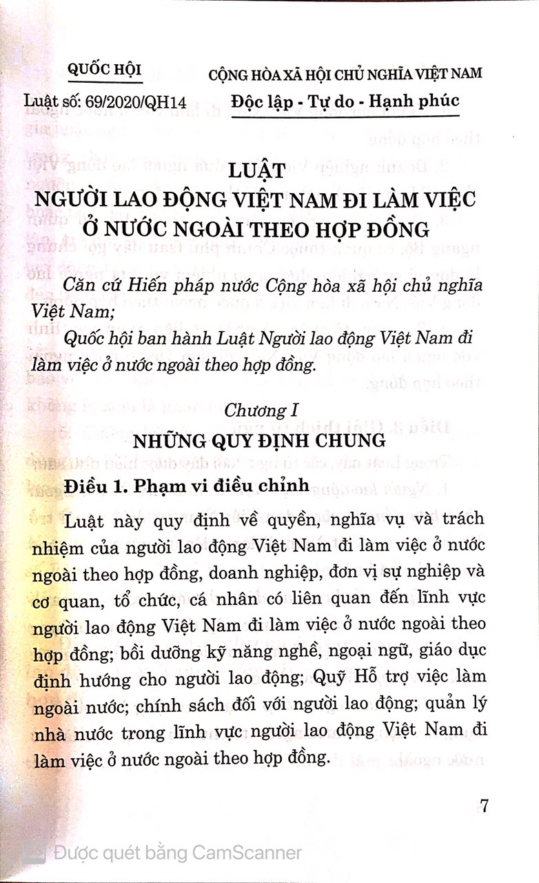 Luật người lao động Việt Nam đi làm việc ở nước ngoài theo hợp đồng