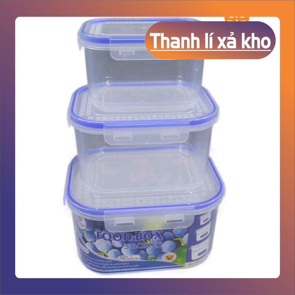 Bộ 3 Hộp Nhựa Việt Nhật Dùng Được Trong Lò Vi Sóng
