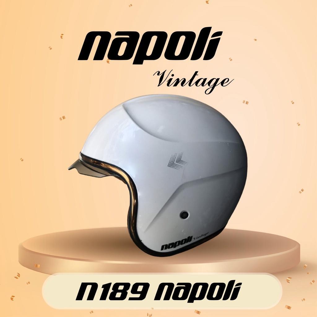 Mũ Bảo Hiểm 3/4 Napoli N189 Kính Âm Freesize ( Đủ Màu )