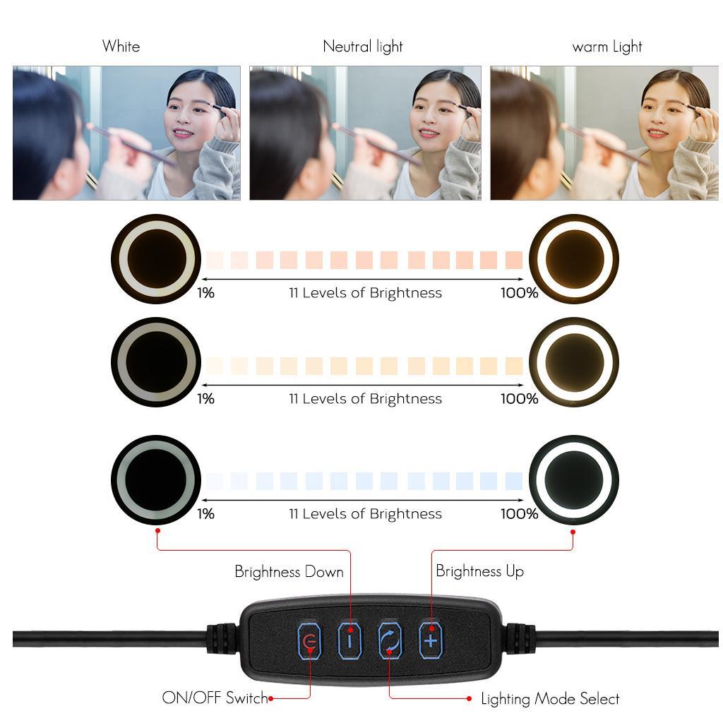 Selfie Portable LED Fill Light for YouTube Video Camera Photography