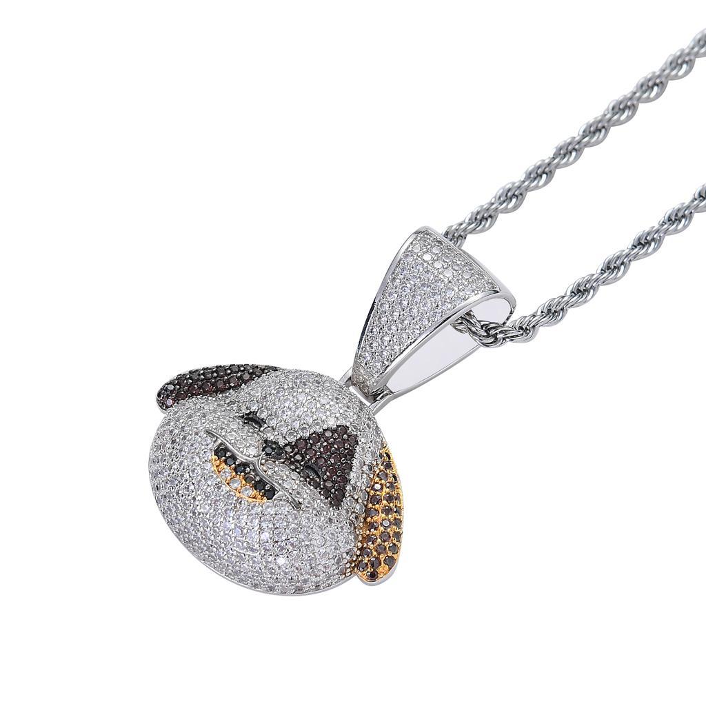 Dog Head Pendant Hiphop Rapper Personality Necklace Men Women
