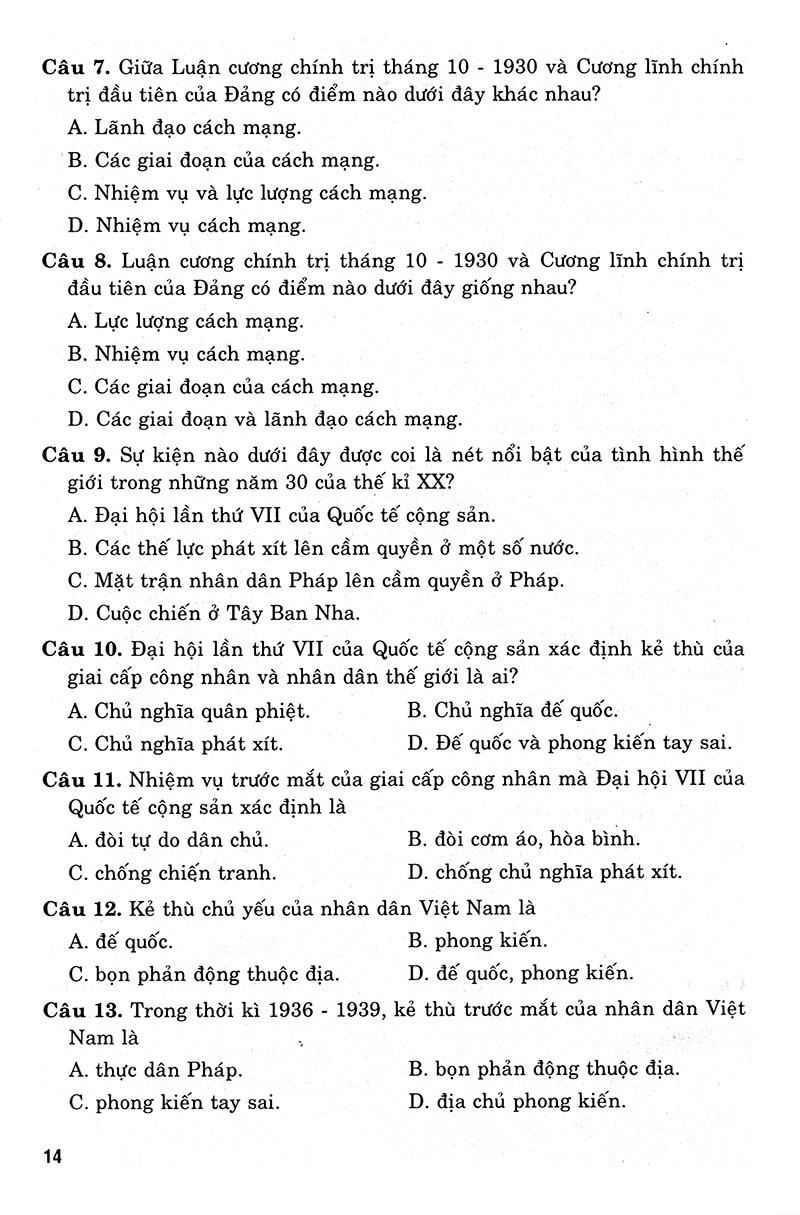 Sách 36 Bộ Đề Trắc Nghiệm Ôn Thi Trung Học Phổ Thông Quốc Gia 2019 - Khoa Học Xã Hội