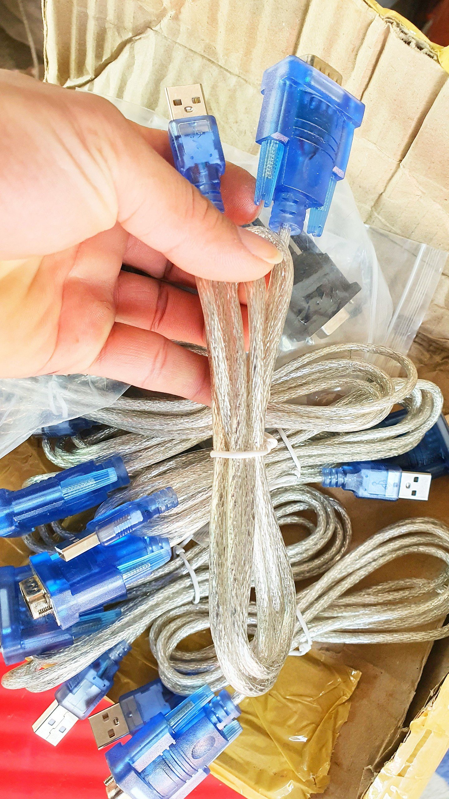 Xả kho lấy tương tác .. dây cáp RS232 đực cái chip xịn