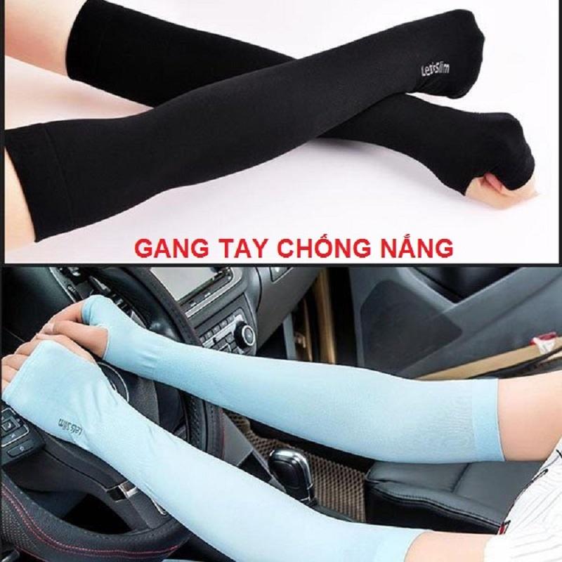 Găng Tay Chống Nắng Xỏ Ngón Kiểu Hàn Quốc Let's Slim Chất Liệu Cotton Co Giãn Dày Dặn Ngăn Tia UV, Nhiều Màu