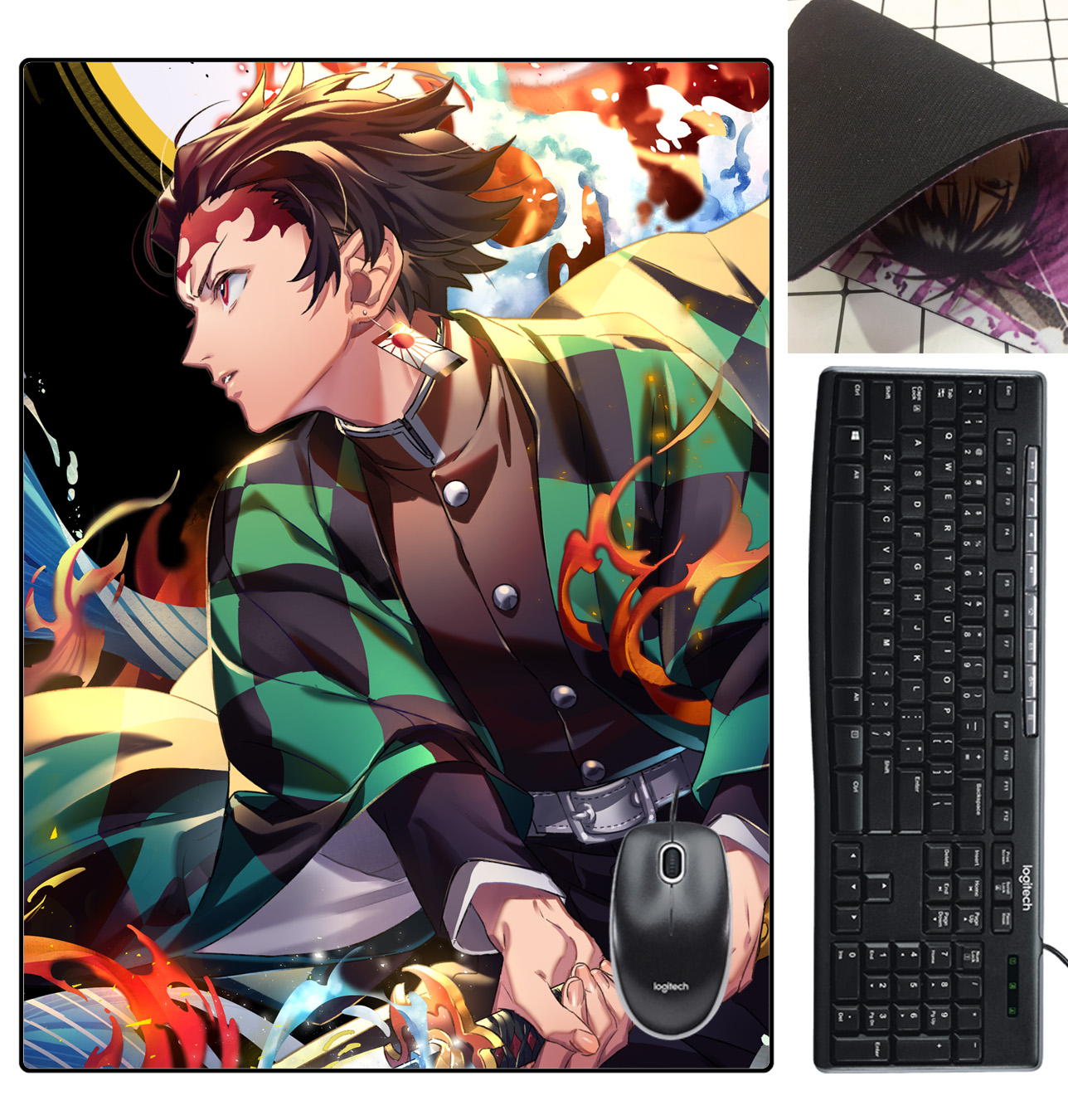 Bàn di chuột , Lót Chuột Kimetsu no Yaiba cao su dẻo 30cm x 40cm nhiều mẫu khác nhau ngẫu nhiên