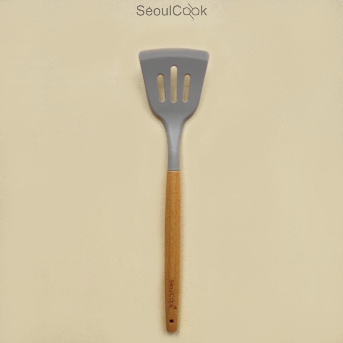 Vá silicon cao cấp chịu nhiệt chống dính cán gỗ Seoulcook, dùng cho nhà bếp, an toàn và dễ dàng vệ sinh