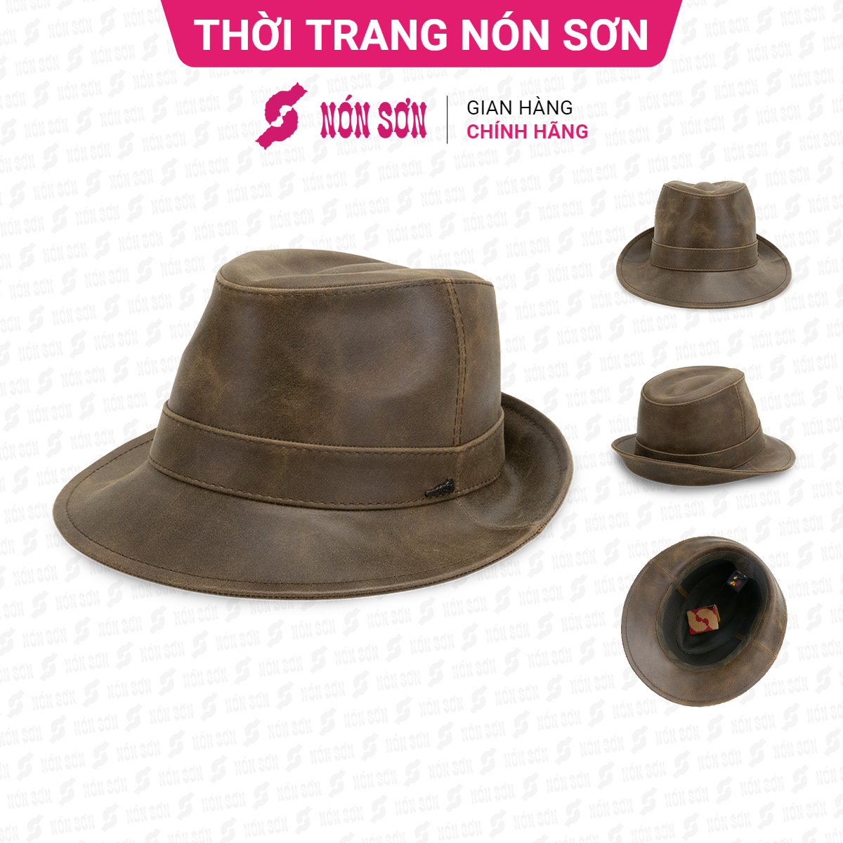 Mũ vành da cao cấp thời trang NÓN SƠN P5DA-NU1