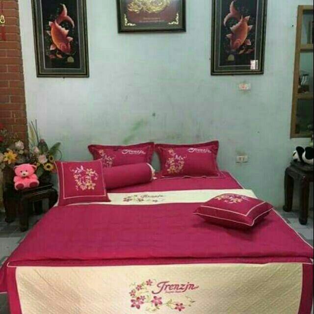 Trọn bộ Sét ga gối phủ 1m6x2m