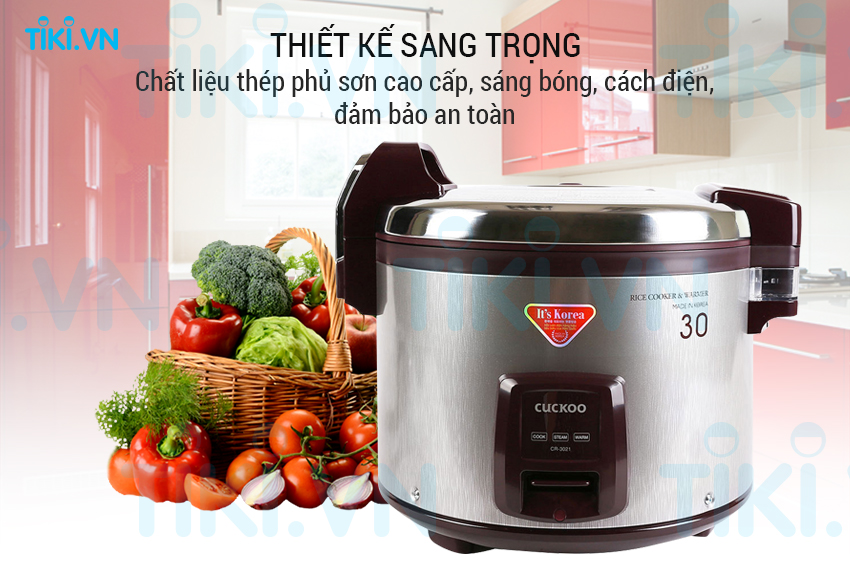 Nồi Cơm Điện Nắp Gài Cuckoo CR-3021 (5.4L) - Hàng Chính Hãng