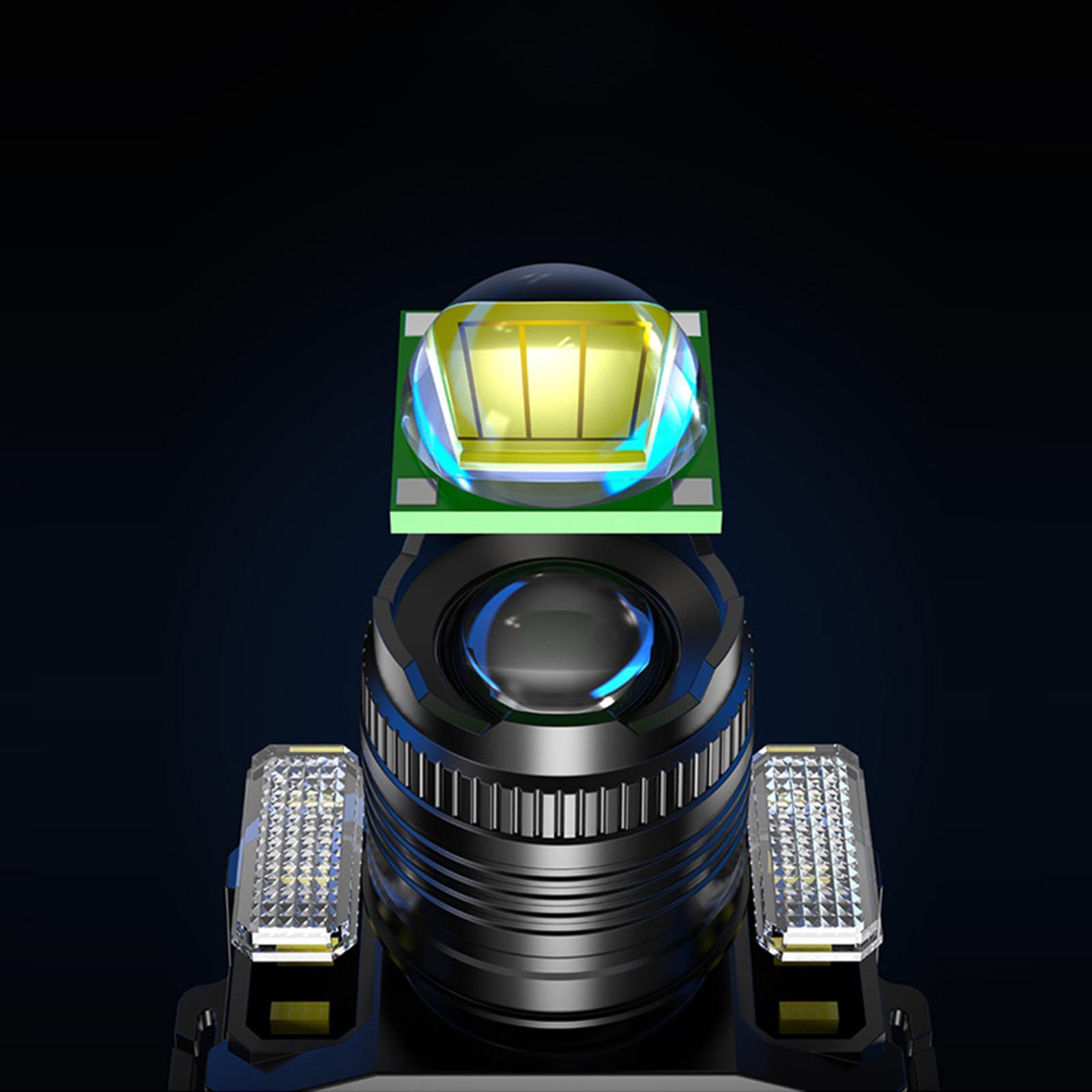 LED Rechargeable Head Mounted Work Light Waterproof Lamp Headlight for Climbing Riding Outdoor Camping