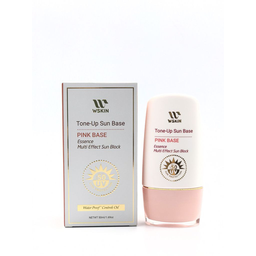 Kem Chống Nắng Lót Makeup WSKIN Sun Base Pink Base SPF50+ PA++++ 50ml