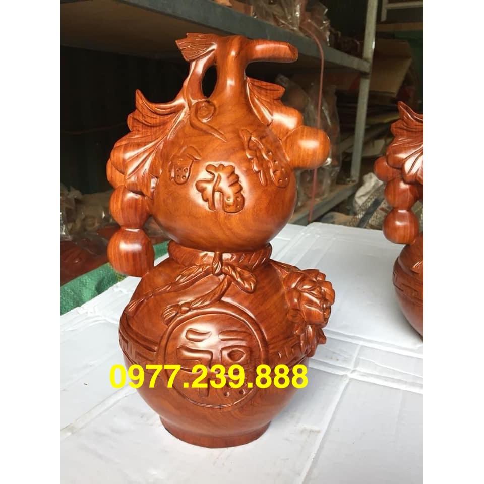 Bình hồ lô gỗ hương 30cm 1 chiếc