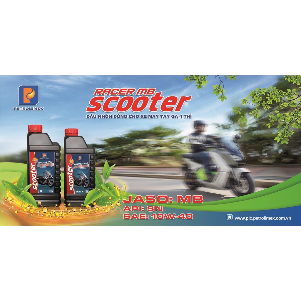 Nhớt xe ga PLC RACER Scooter MB 10W40 - Chính hãng