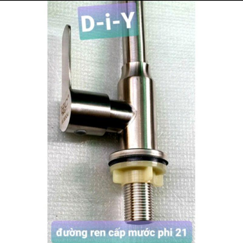 VÒI RỬA CHÉN INOX 304, CỔ BI, THÂN VÒI LỚN PHI 24mm