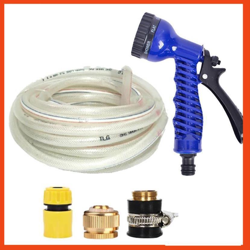 Bộ dây và vòi xịt tăng áp lực nước,rửa xe, tưới cây 20m 206843