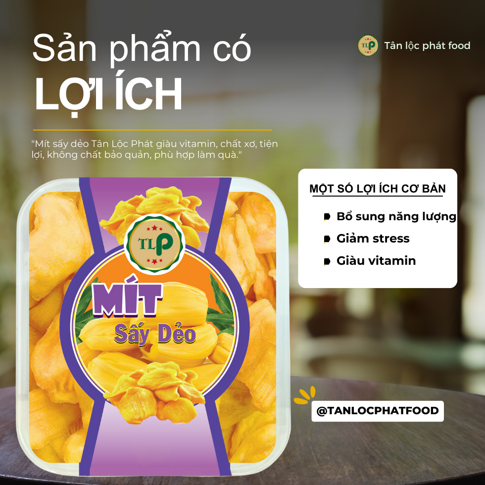 [HỘP TẾT] Mít Thái Sấy Dẻo Tân Lộc Phát Hộp 350g