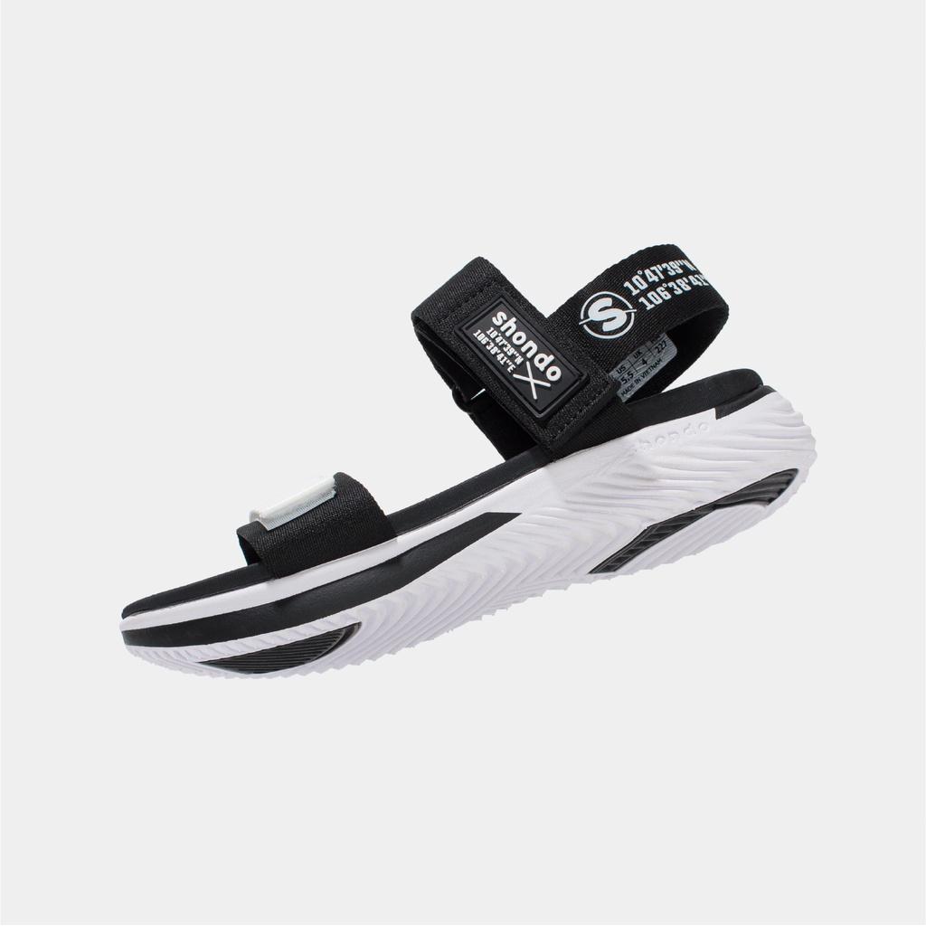 Sandals F7 Continew đế trắng phối quai đen trắng F7N0210