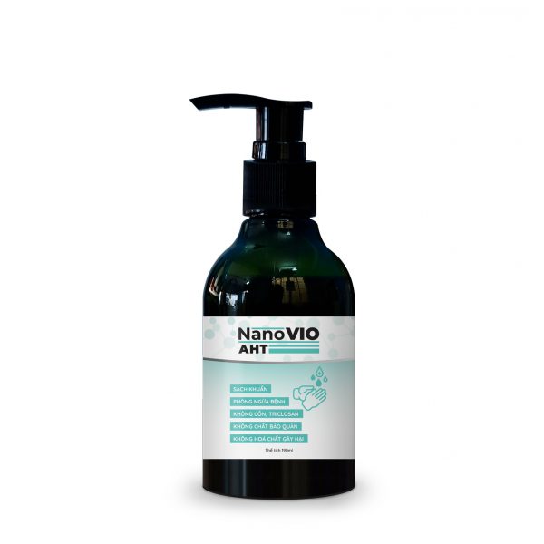 Xà phòng rửa tay diệt khuẩn nano bạc Nano Vio 190ml - ít bọt, không triclosan, hương thơm tinh dầu dịu nhẹ