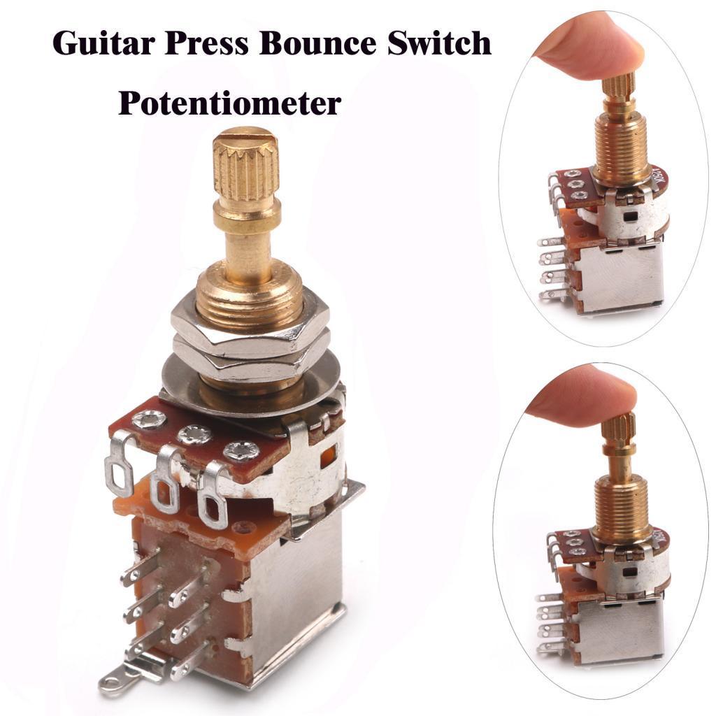 2X Push Pull Pot/Switch Potentionmeter Electric Guitar Volume Golden B250K