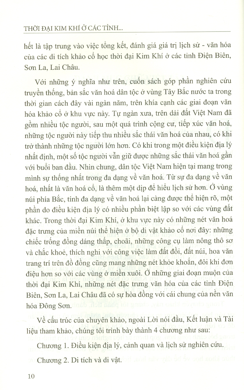 Thời Đại Kim Khí Ở Các Tỉnh Điện Biên, Sơn La, Lai Châu (Sách Chuyên Khảo)