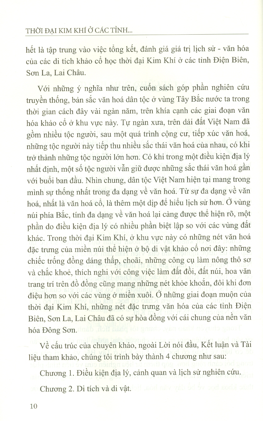 Thời Đại Kim Khí Ở Các Tỉnh Điện Biên, Sơn La, Lai Châu (Sách Chuyên Khảo)