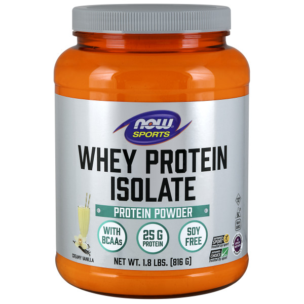 Whey Protein Isolate, Creamy Vanilla Powder | Bổ sung 25g Đạm chất lượng cao có các axit amin chuỗi nhánh (BCAAs) có khả năng hấp thụ nhanh và dễ tiêu hóa dành cho người luyện tập thể thao (816 gram)