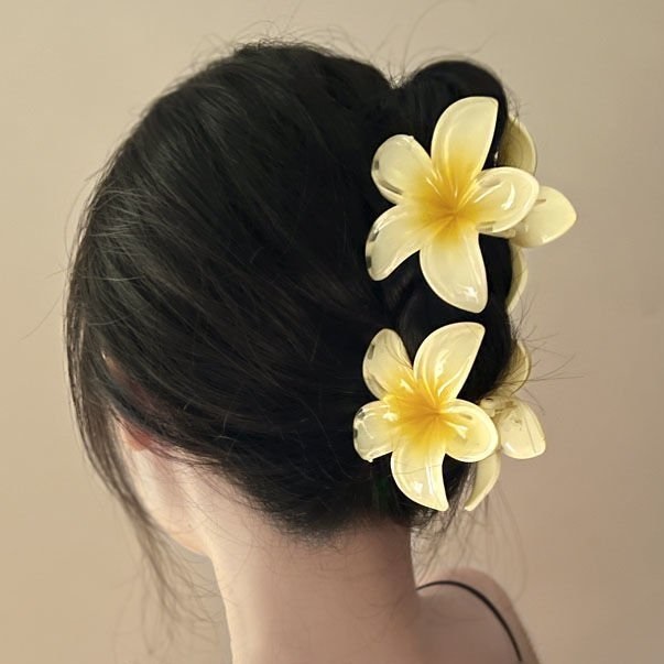 Kẹp tóc hoa sứ - Kẹp tóc hoa sứ đi biển - kẹp tóc hoa sứ vàng