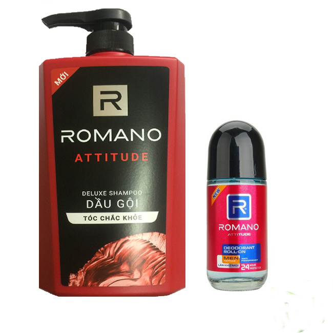 Combo Dầu gội Romano Atitude 650ml+Lăn khử mùi Romano Atitude 50ml